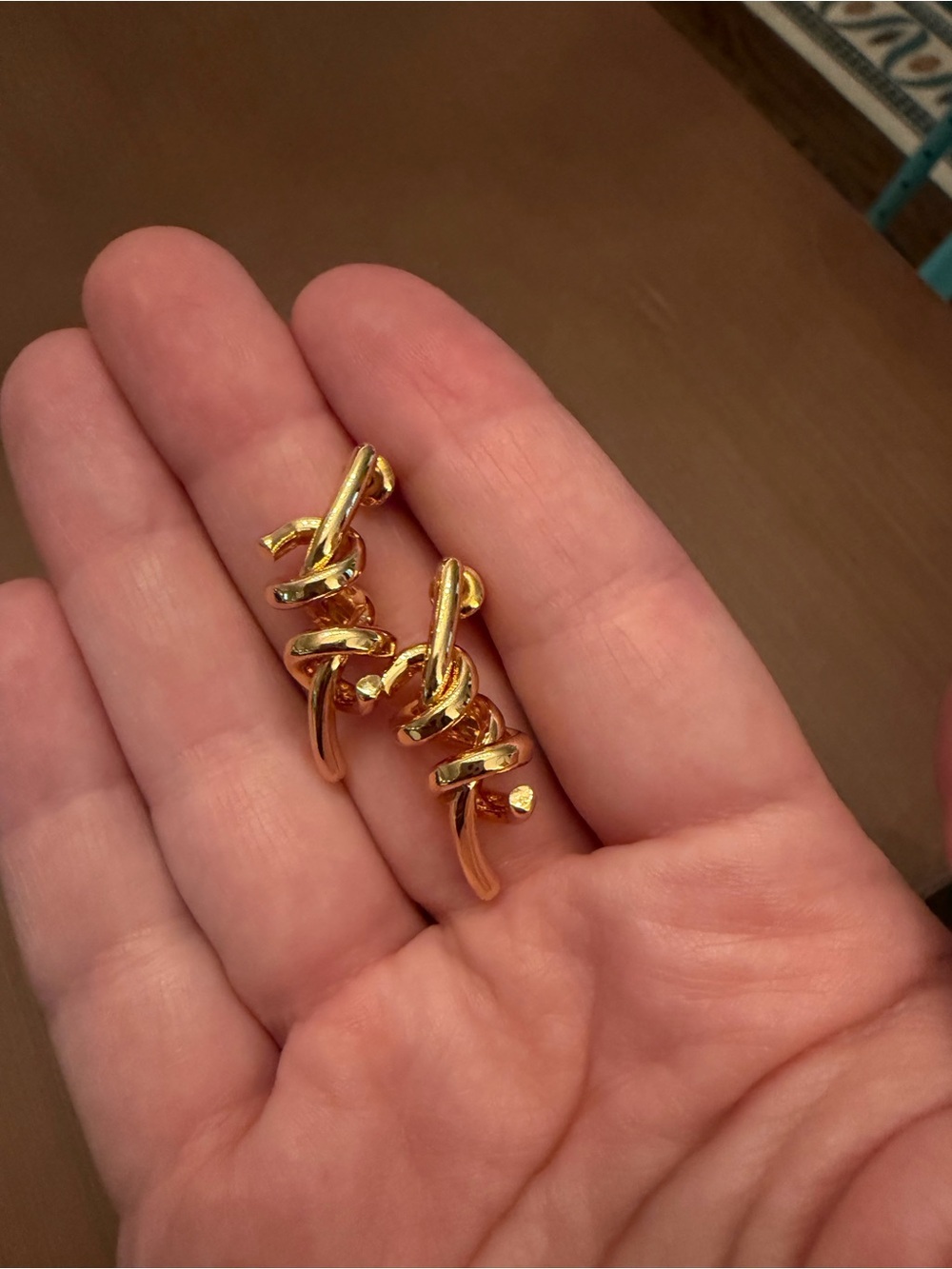 Gold-Tone Twisted Drop Earrings - Women's Jewelry